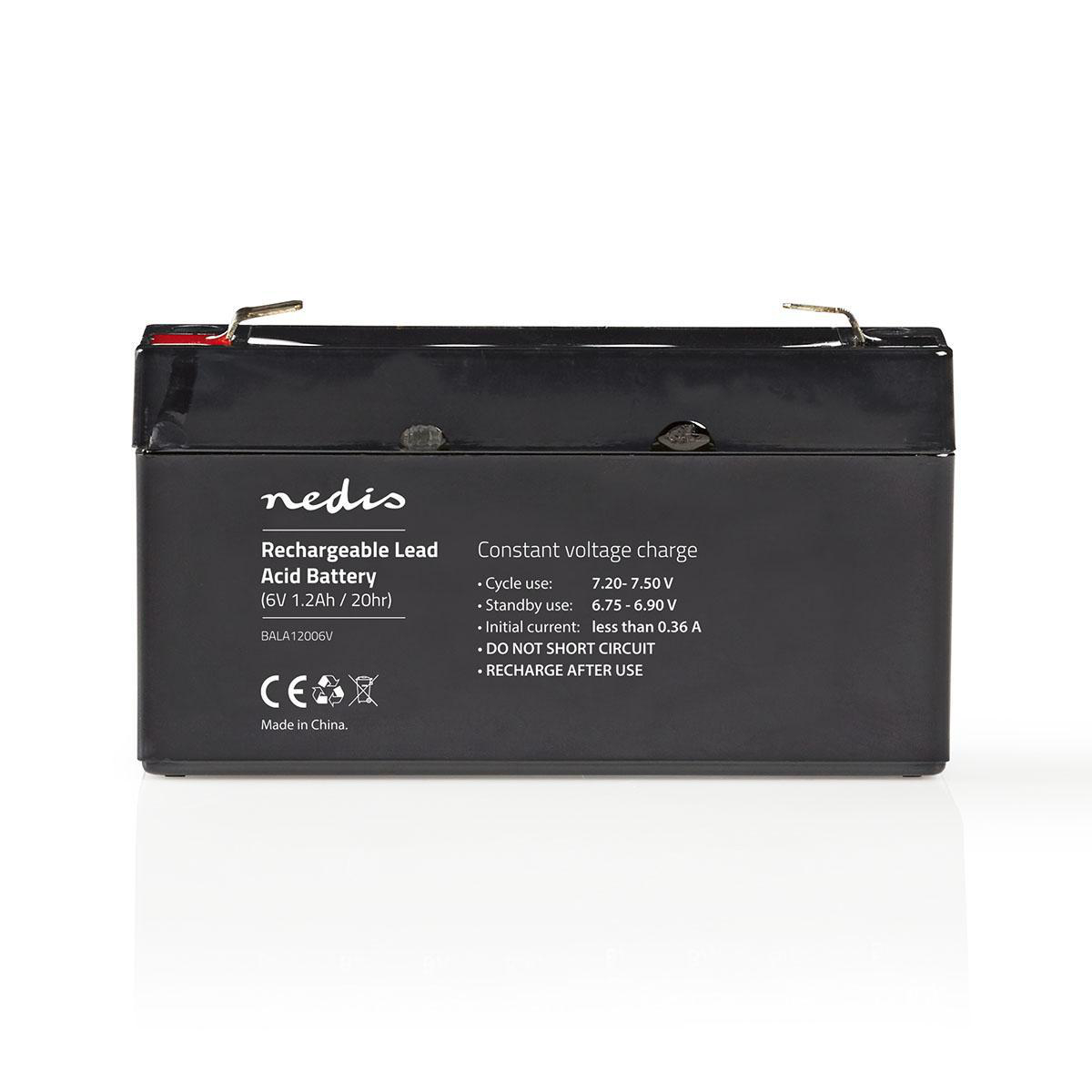 Nedis Pile rechargeable plomb-acide Plomb-acide Rechargeables 6 V 1200 mAh
