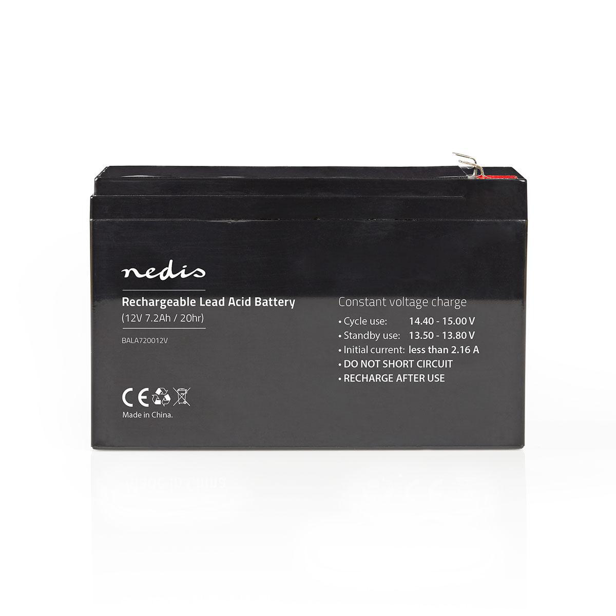 Nedis Pile rechargeable plomb-acide Plomb-acide Rechargeables 12 V 7200 mAh