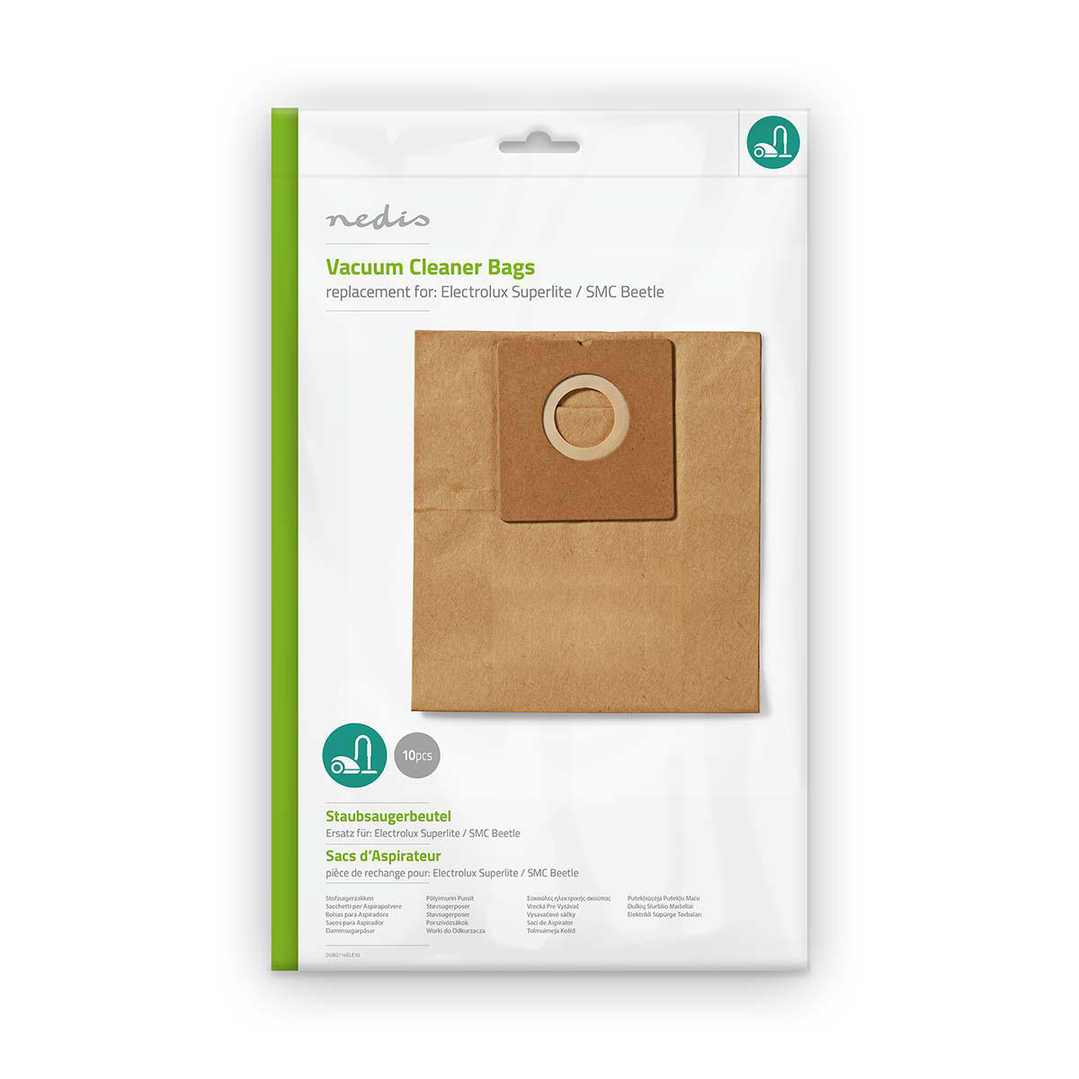 Nedis Sac d'aspirateur 10 pièces Papier Le plus vendu pour: Electrolux Marron