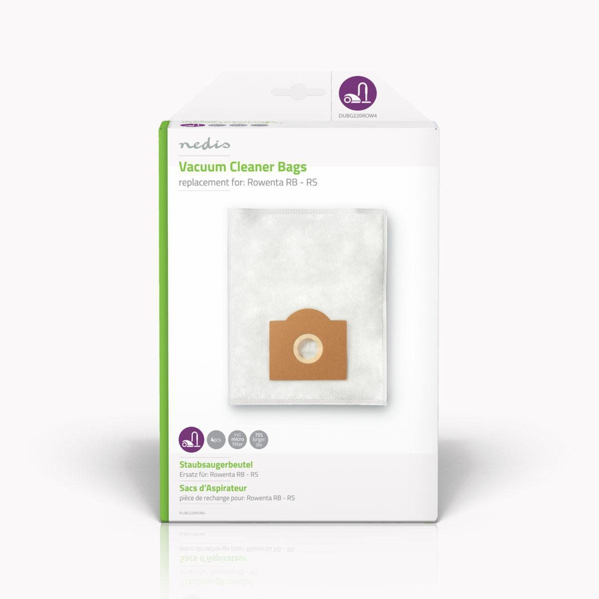 Nedis Sac d'aspirateur 4 pièces Synthétique