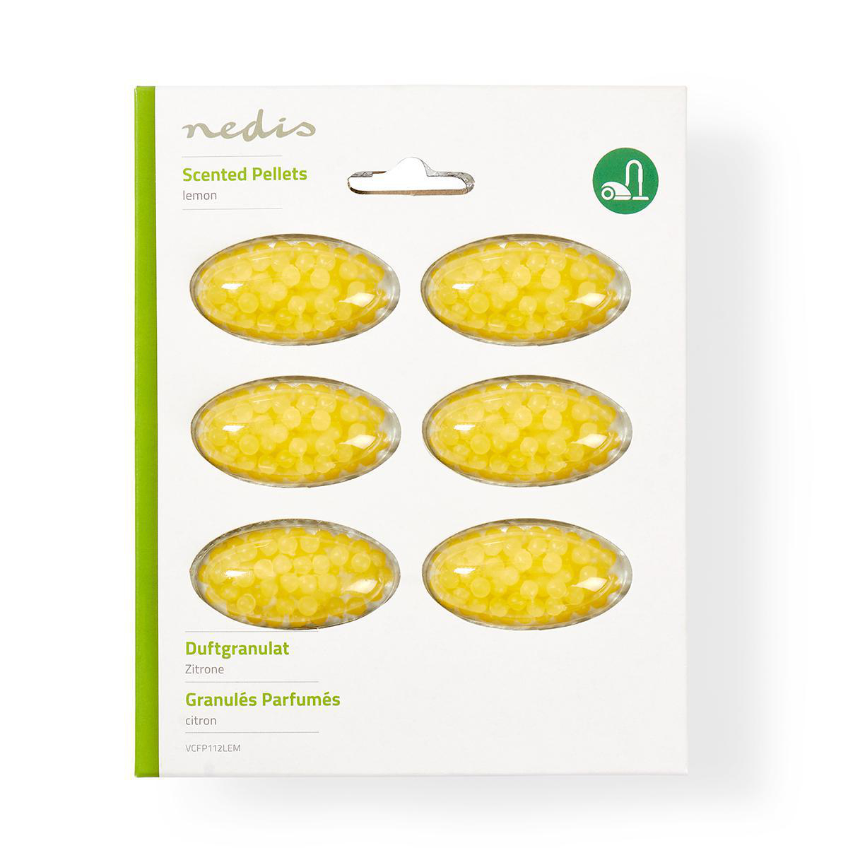 Nedis Senteurs pour aspirateur Citron 6 Recharges Jaune