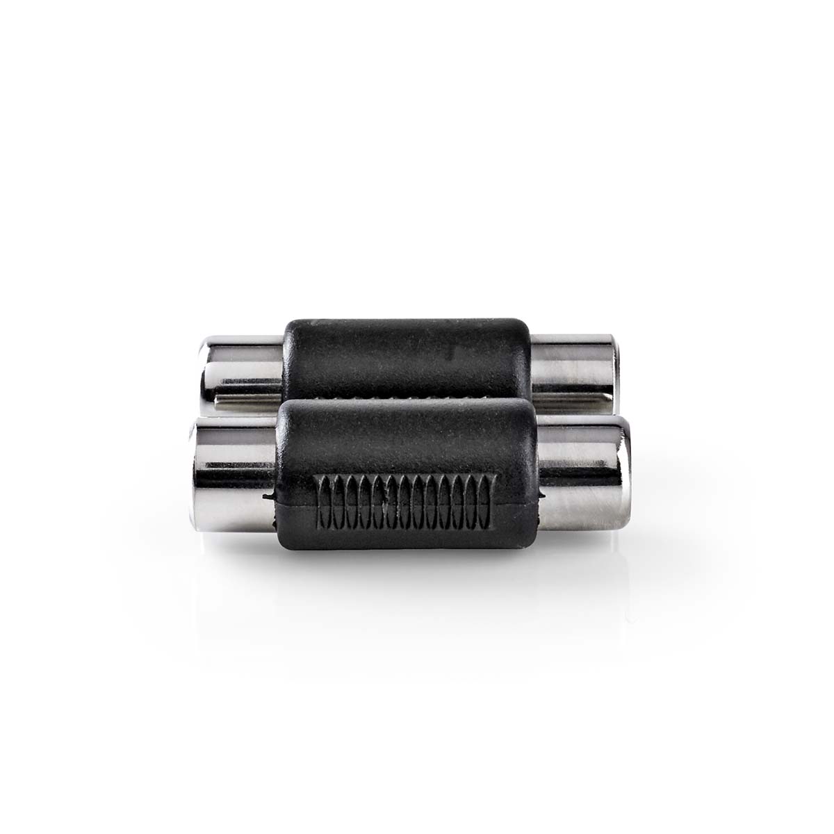 Nedis Adaptataeur audio stéréo 2x RCA Femelle 2x RCA Femelle Plaqué nickel Droit ABS Noir 1 pièces Boîte