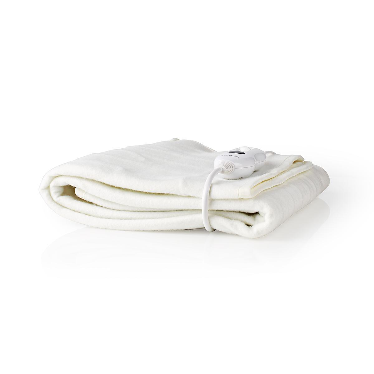 Nedis Couverture Electrique Sous-couverture 1 Personne 150 x 80 cm 3 Réglages de Chaleur Lavable Protection contre la surchauffe Polyester