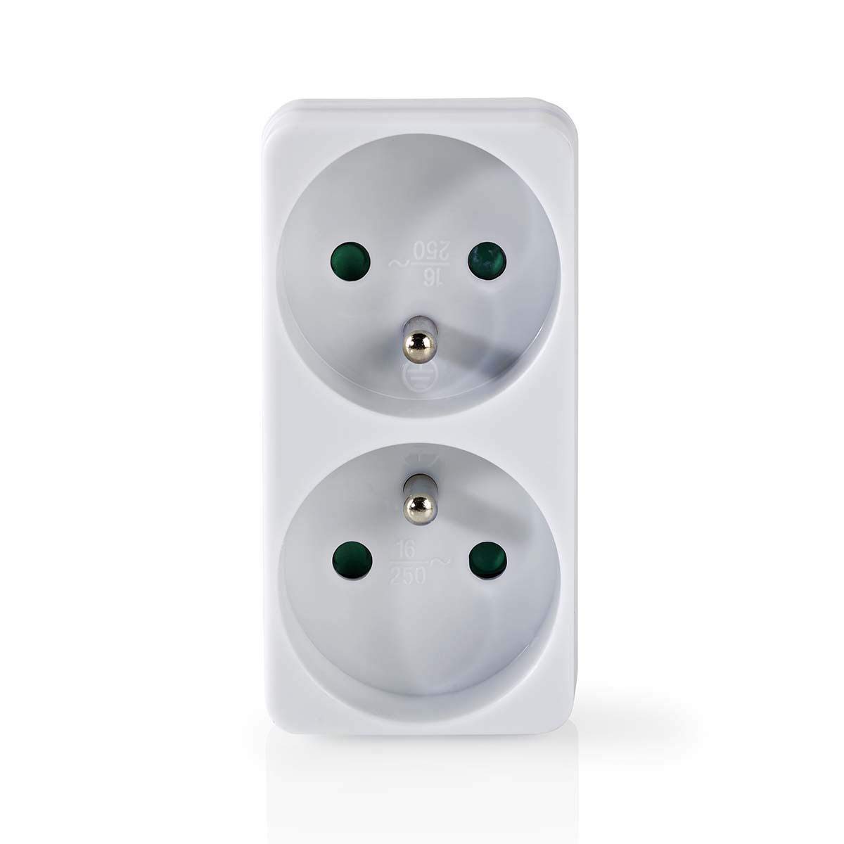 Nedis Multiprise murale 2 prises (Blanc)