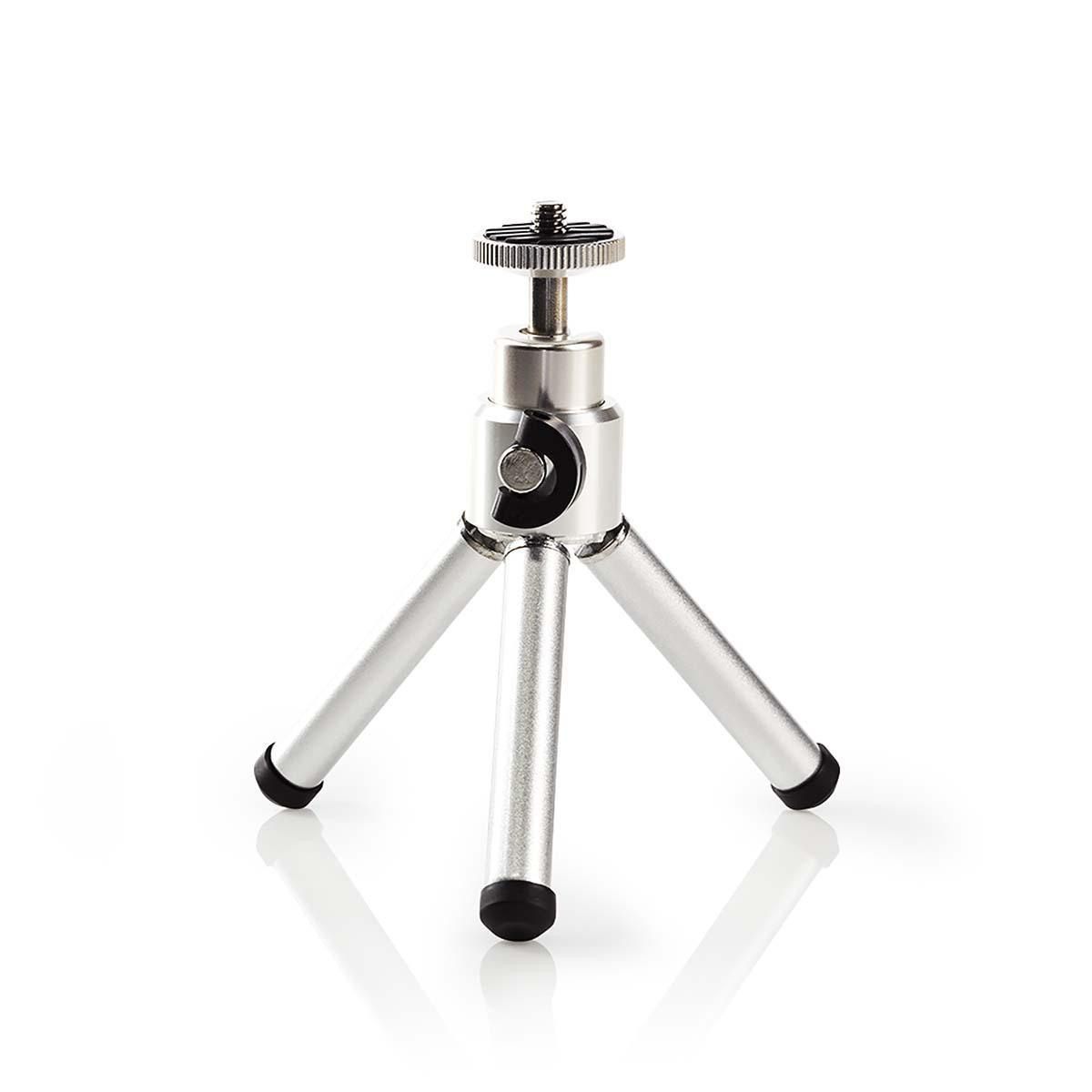 Nedis Trépied Capacité de charge maximale: 0.8 kg Hauteur de travail minimale: 11 cm Hauteur de travail maximale: 14.5 cm 1 Segment Tête sphérique Sac de voyage inclus ABS / Acier Argent
