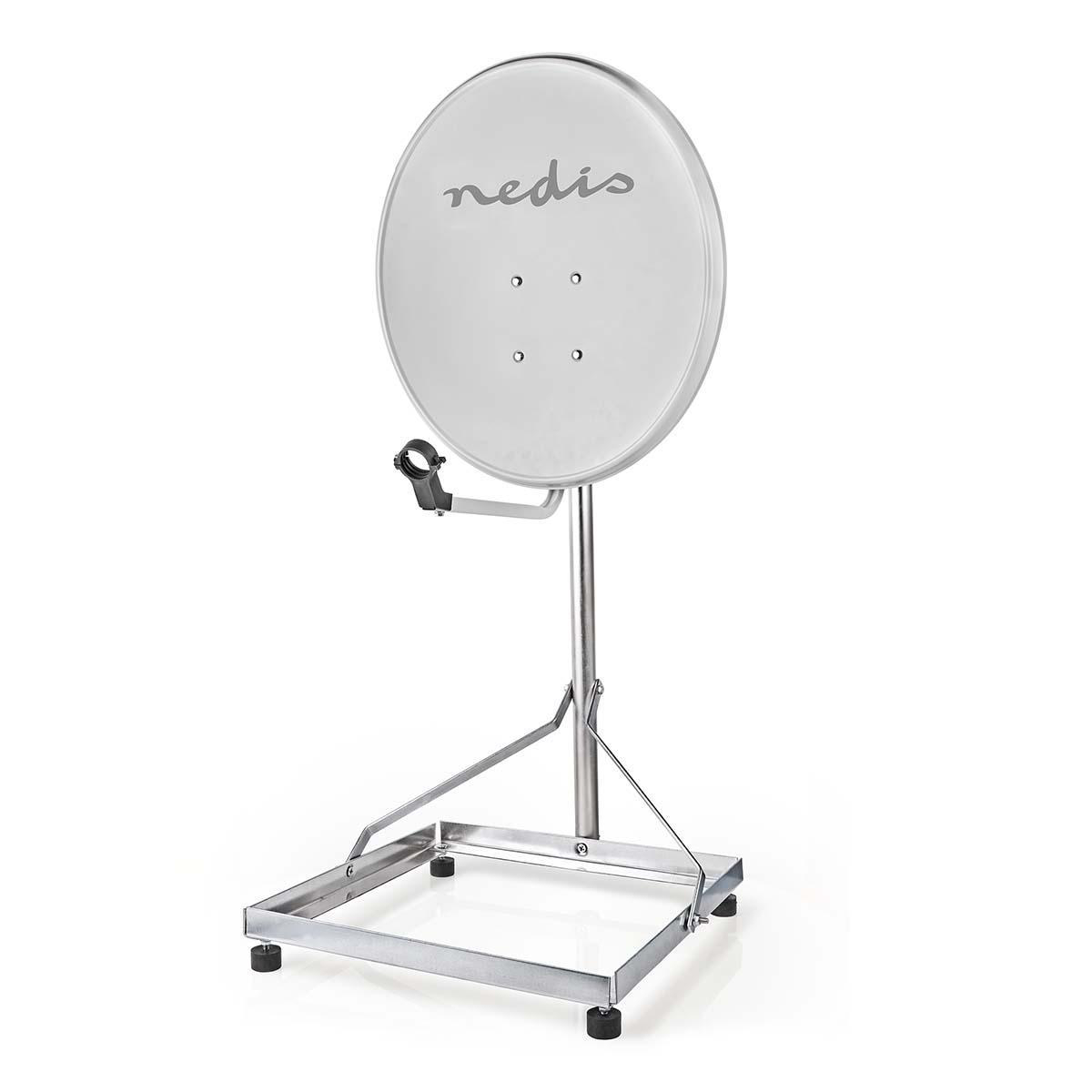 Nedis Support satellite pour balcon longueur de mât: 1.00 m Taille maximale du plat: 90.0 cm La taille de la plaque de fond: 1 x 50 x 50 cm Acier Argent