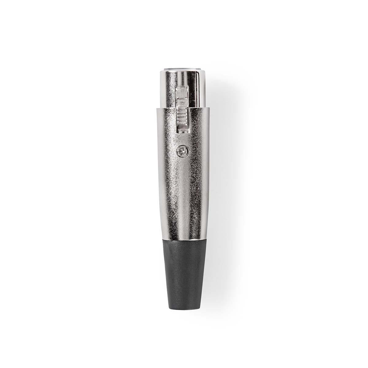 Nedis Connecteur XLR Droit Femelle Plaqué nickel Soudure Diamètre d'entrée de câble: 7.0 mm Métal Argent 25 pièces Sac en Plastique