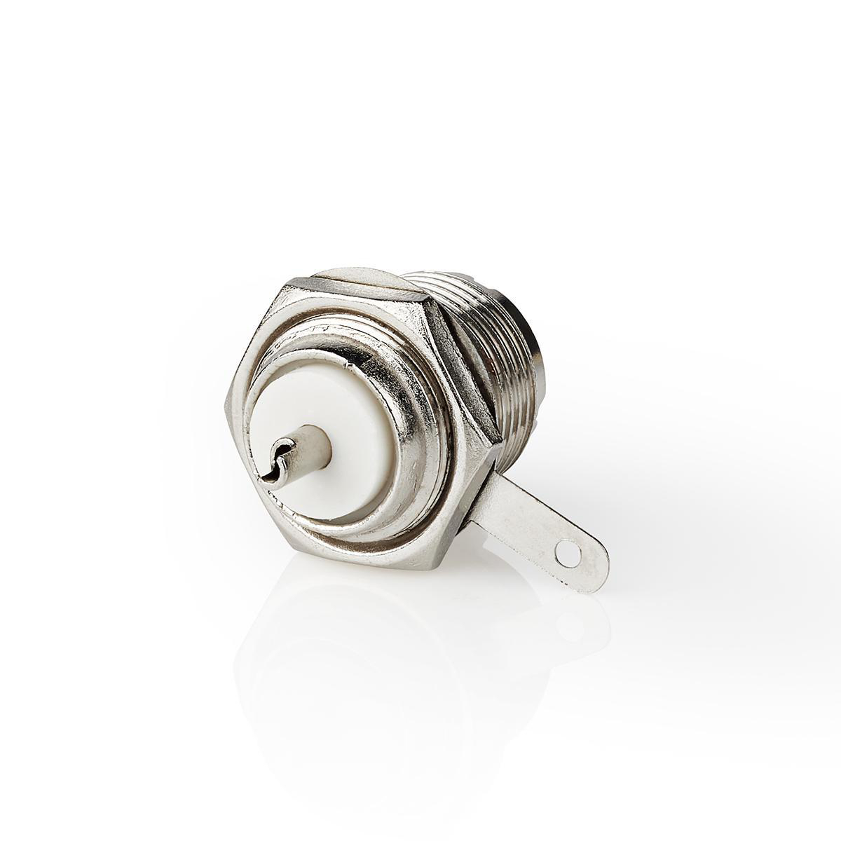Nedis Connecteur PL259 Droit Femelle Plaqué nickel 75 Ohm Châssis Diamètre d'entrée de câble: 5.0 mm Métal Argent 25 pièces Sac en Plastique