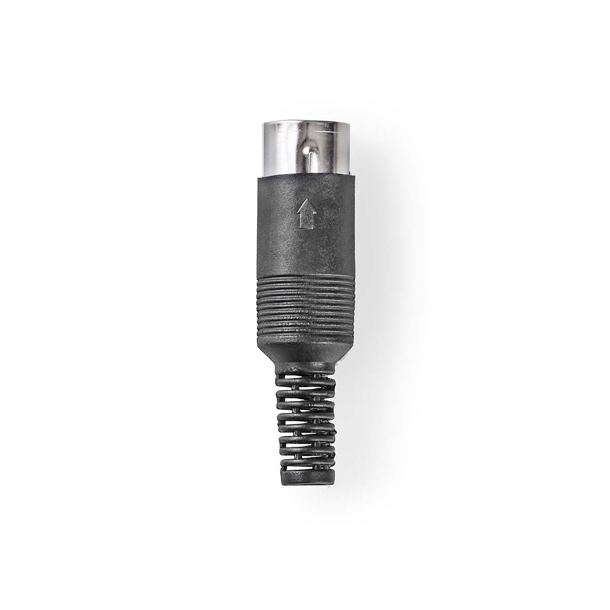 Nedis Conencteur DIN Droit Mâle Plaqué nickel Twist-on Diamètre d'entrée de câble: 6.0 mm PVC Noir 25 pièces Sac en Plastique