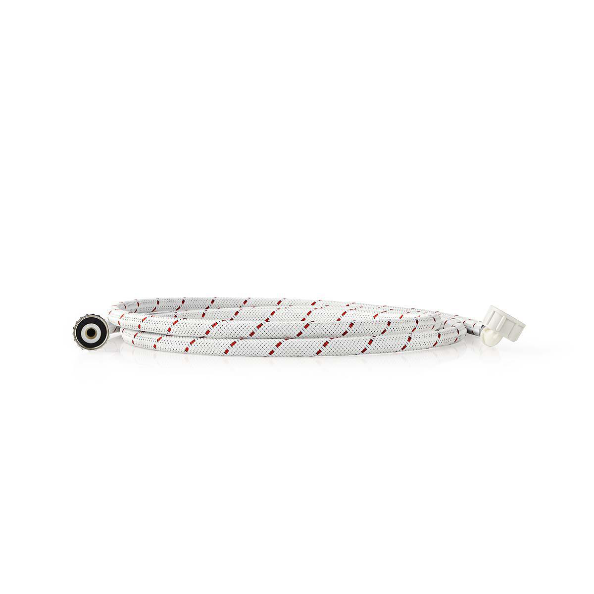 Nedis Tuyau d'Alimentation en Nylon 3/4'' 3/4'' 10 Bar 90 °C 2.50 m Application: Machine à laver / Plat Nylon Blanc / Rouge