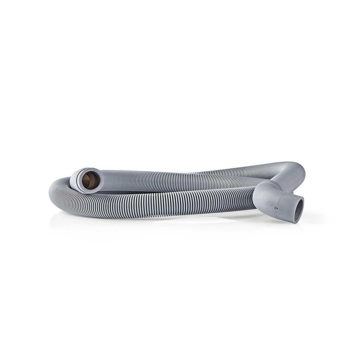 Nedis Tuyau d'évacuation 22 mm 19 mm 0.5 Bar 60 °C 2.00 m Application: Machine à laver / Plat Gris