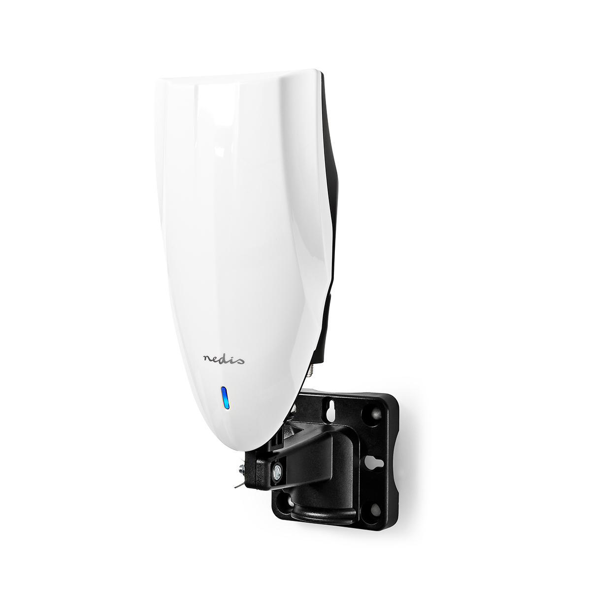 Nedis Antenne HDTV active Actif Type de connecteur: F-connecteur FM / UHF / VHF Gamme de réception: 0-50 km LTE700 Gain: 40 dB Blanc / Noir