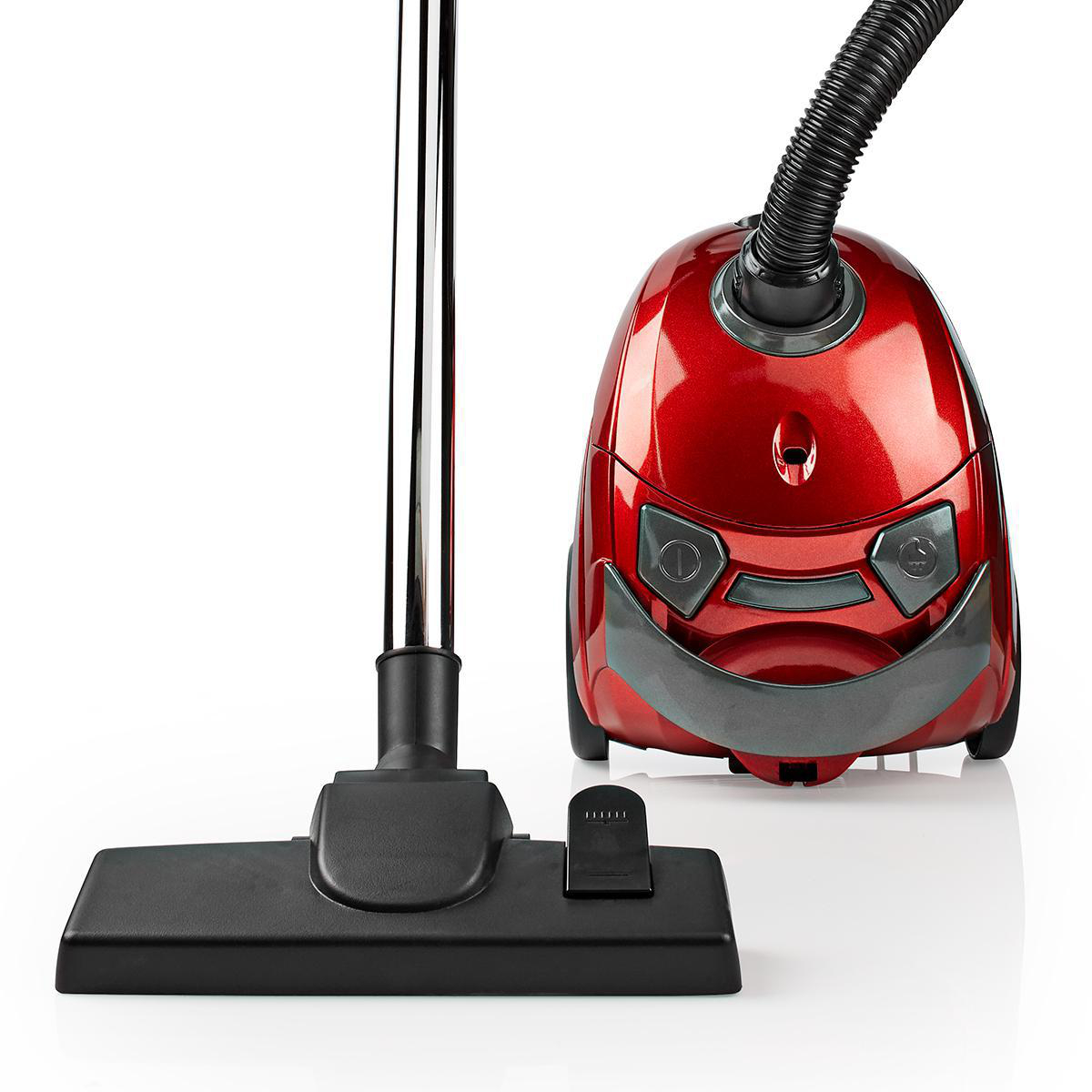 Nedis Aspirateur Avec Sac 700 W Capacité de poussière: 1.5 l Combi Brosse Rayon d'action: 7 m Hepa Anthracite / Rouge