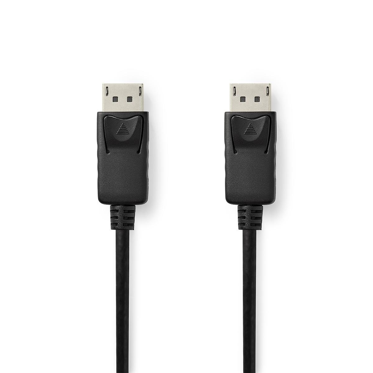 Nedis - Modèle du produit : Câble DisplayPort Mâle vers DisplayPort Mâle 2,00 m Noir