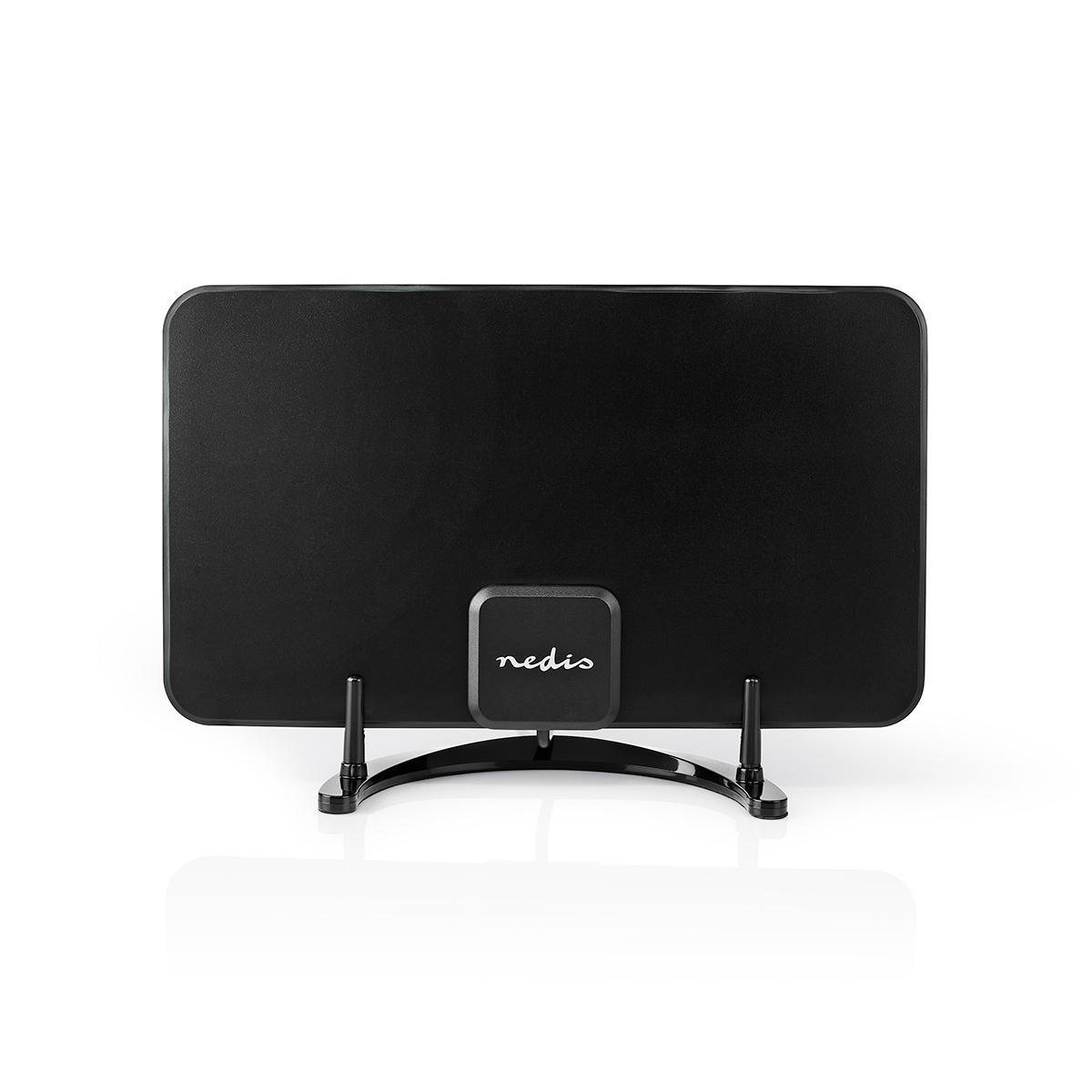 Nedis Antenne intérieure Actif FM / UHF / VHF Gamme de réception: 0-25 km LTE700 Gain: 26 dB ABS Noir