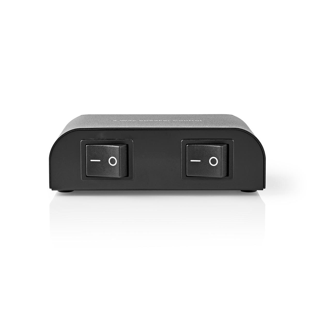 Nedis Boîtier de Commande 2-Port port(s) Vis de borne Impédance des enceintes: 4-16 Ohm Charge Maximale par Canal: 150 W Aluminium Noir