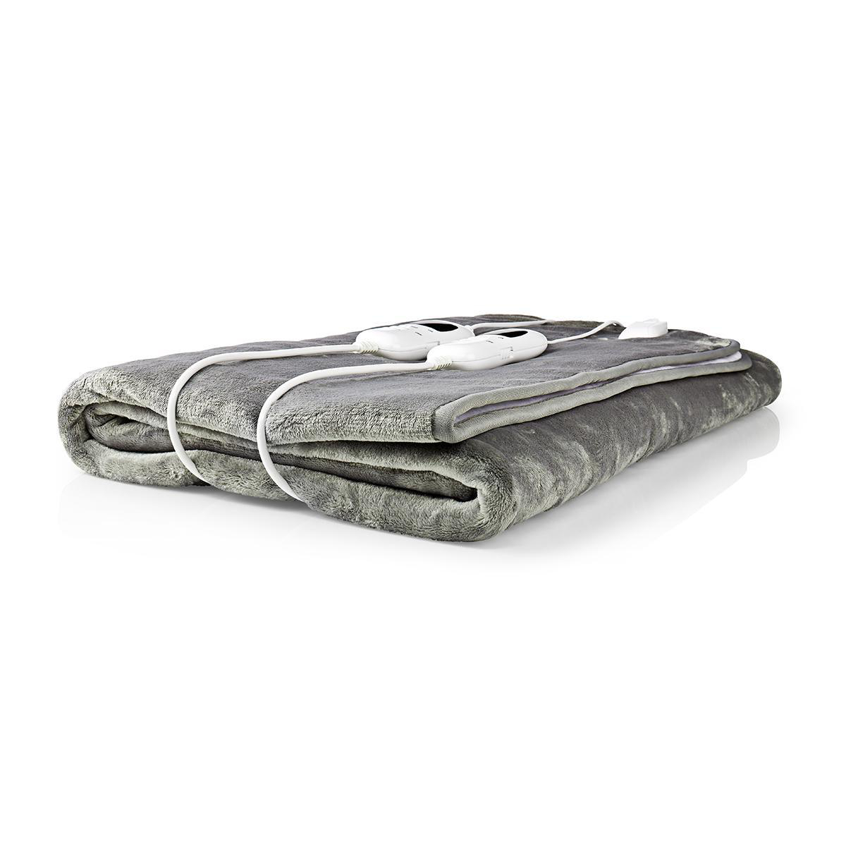 Nedis Couverture Electrique Sous-couverture 2 Personnes 160 x 140 cm 9 Réglages de Chaleur Lavable Protection contre la surchauffe Contrôle numérique Molleton / Polyester