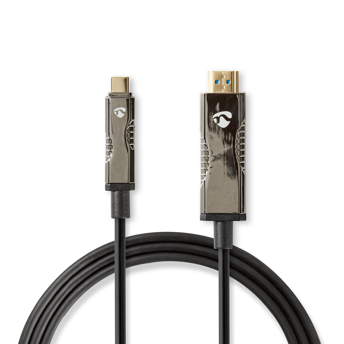 Nedis Câble USB Type-C™ vers HDMI™ COA Connecteur Type-C™ Mâle vers HDMI™ 50,0 m Noir