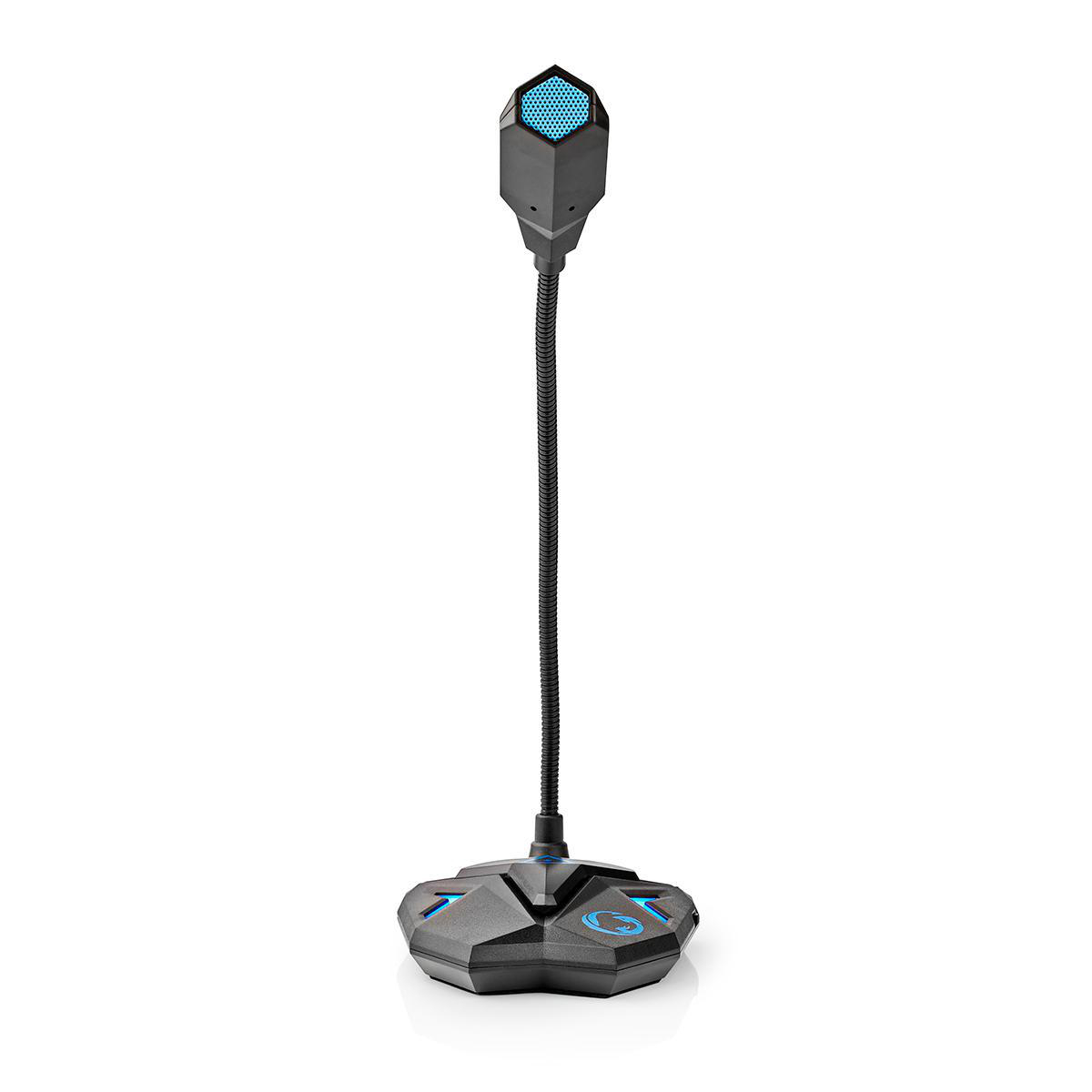 Nedis Microphone de Streaming et de Jeu Utilisé pour: Bureau / PC Portable USB Sortie de connexions: 1x 3.5 mm Audio sortie Bouton marche/arrêt intégré Sortie casque