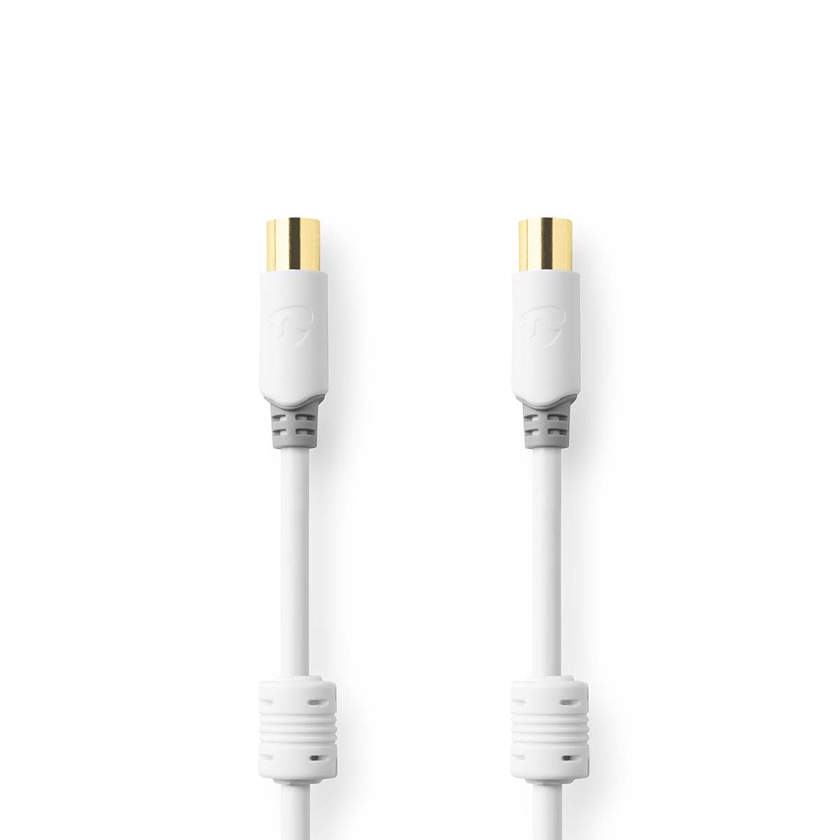 Nedis Câble Coax IEC (Coax) Mâle IEC (Coax) Femelle Plaqué or 100 dB 75 Ohm Double blindage 10.0 m Rond PVC Blanc Boîte