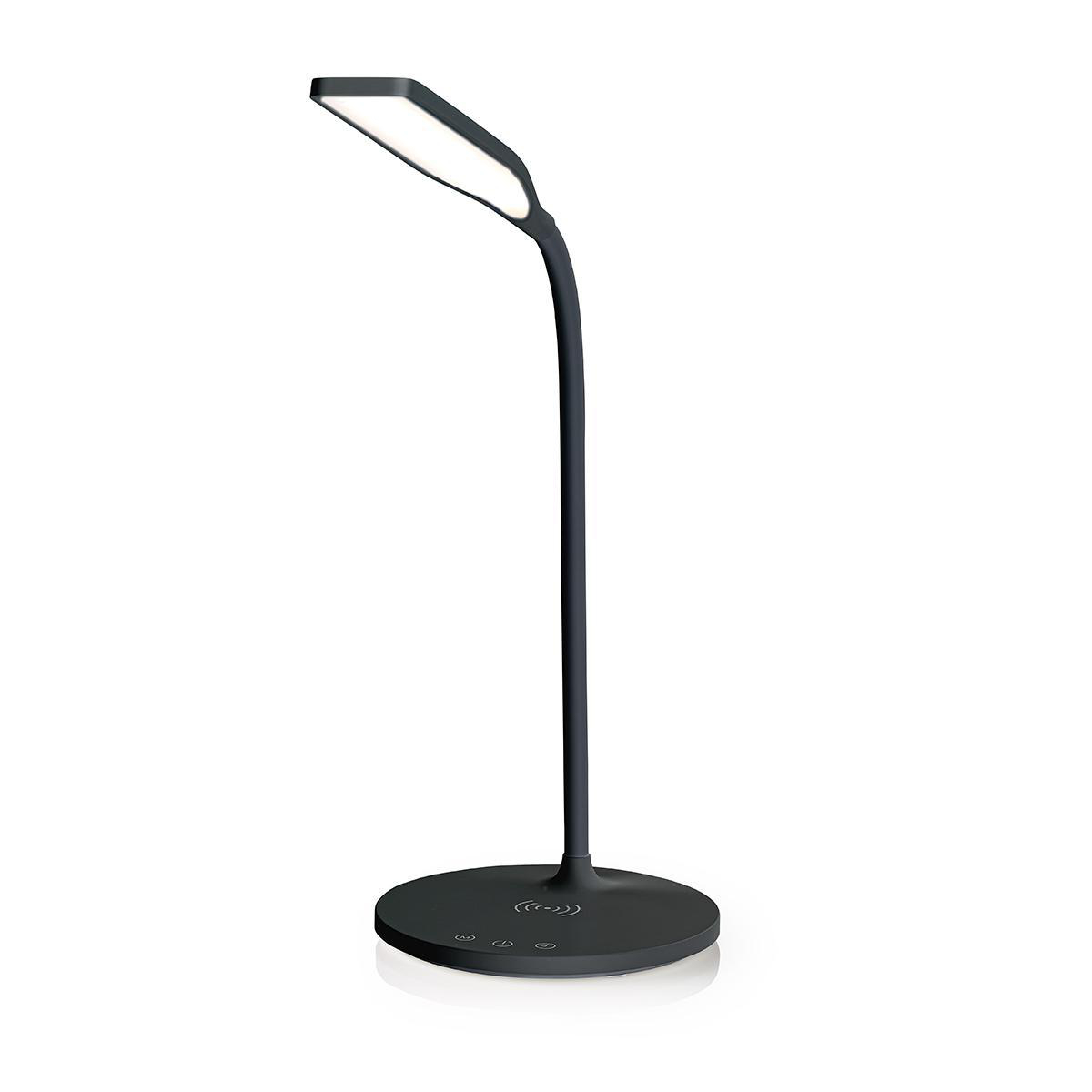 Nedis Lampe LED avec chargeur sans fil Gradateur - Sur produit LED / Qi 10 W Avec gradation Blanc Chaud / Blanc Froid / Blanc Naturel 2700 - 6500 K