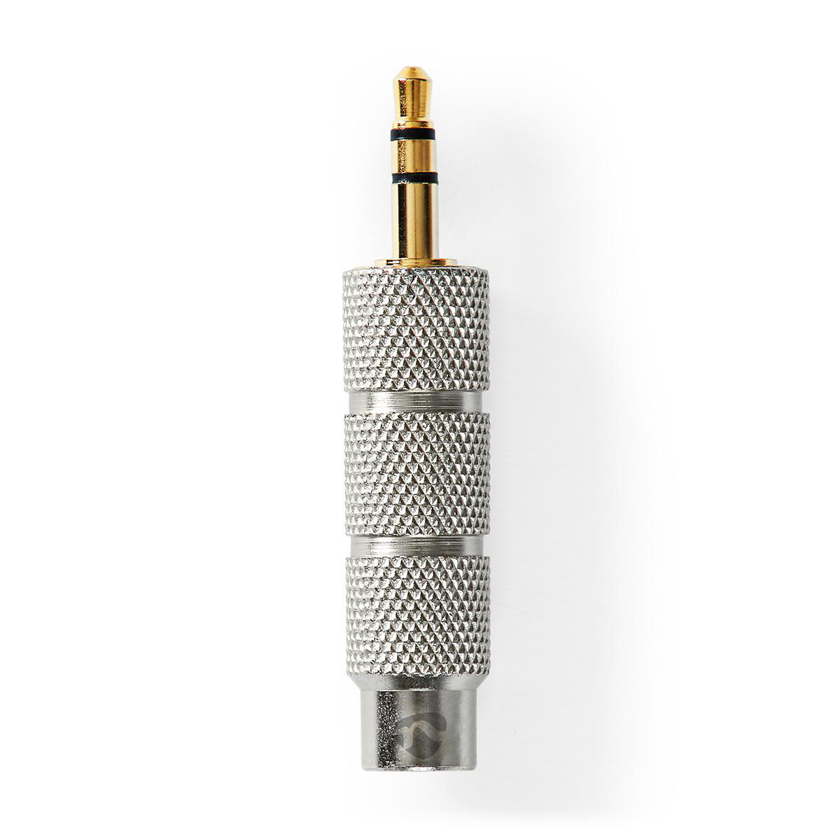Nedis Adaptataeur audio stéréo 3.5 mm Mâle 6.35 mm Femelle Plaqué or Droit Métal Métal / Or 1 pièces Sachet avec Fenetre