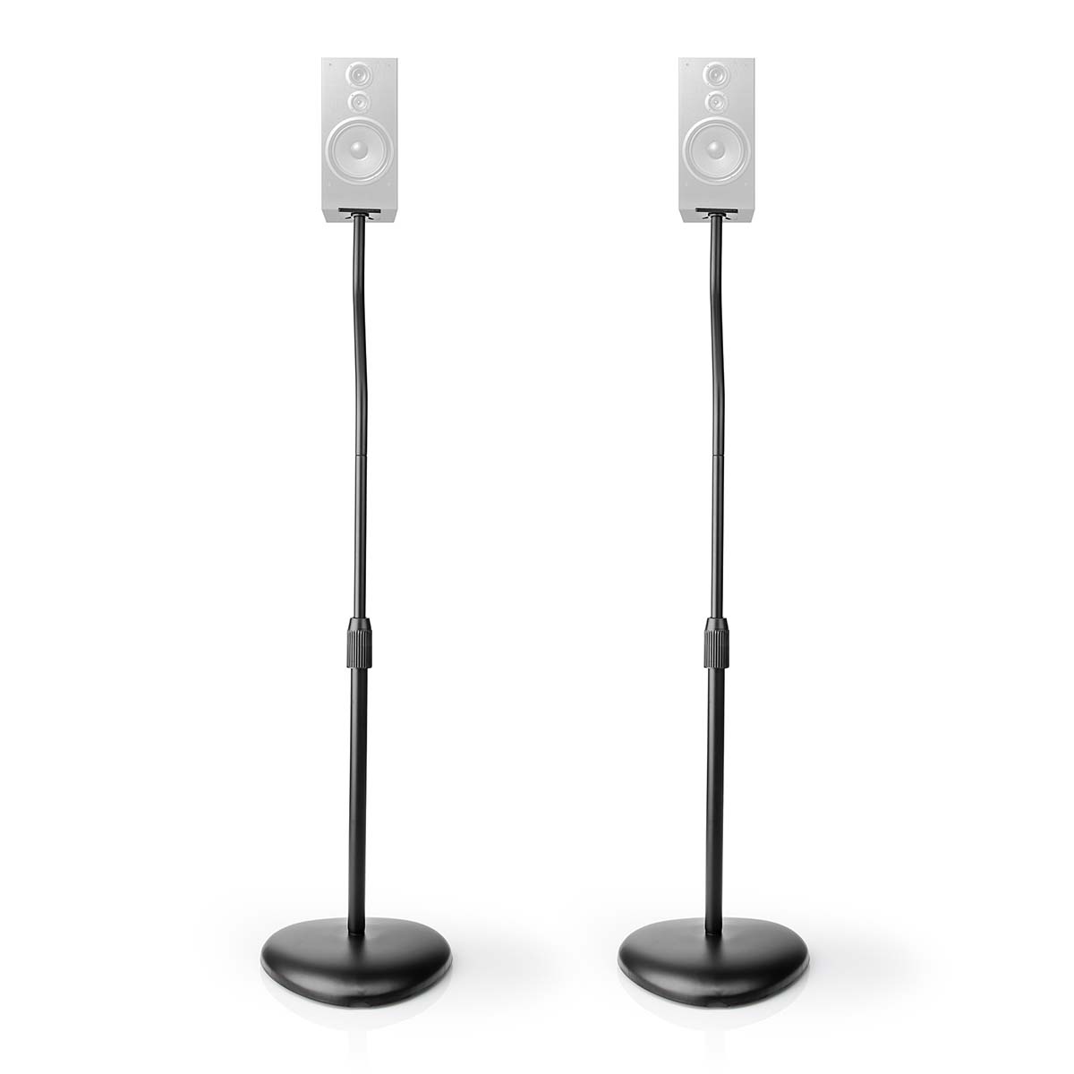 Nedis Mountage pour haut parleur Compatible avec: Universel Sol 4.5 kg Réglable en hauteur ABS / Acier Noir