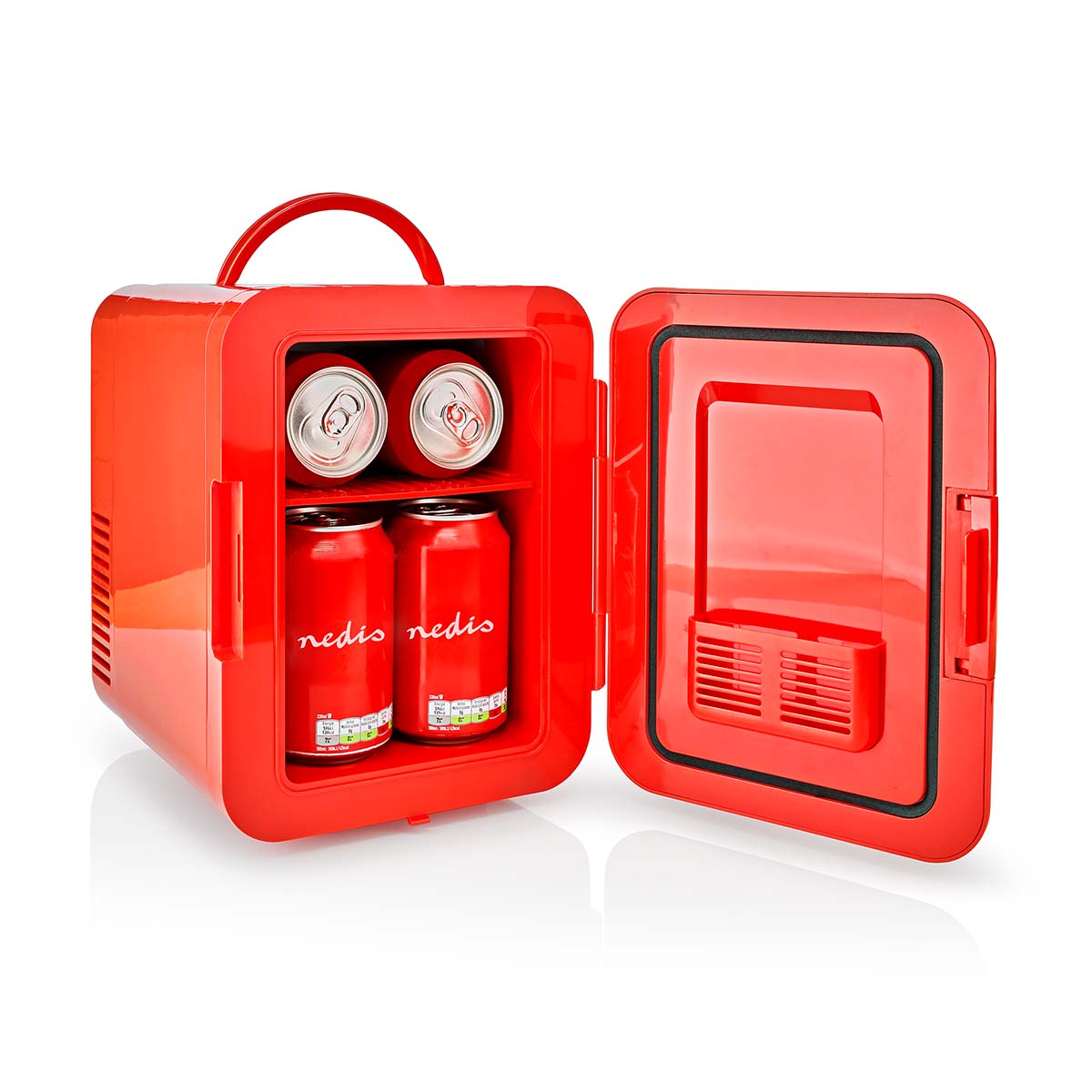 Nedis Mini réfrégirateur portable 4 l 12 V DC / 100 - 240 V AC Rouge