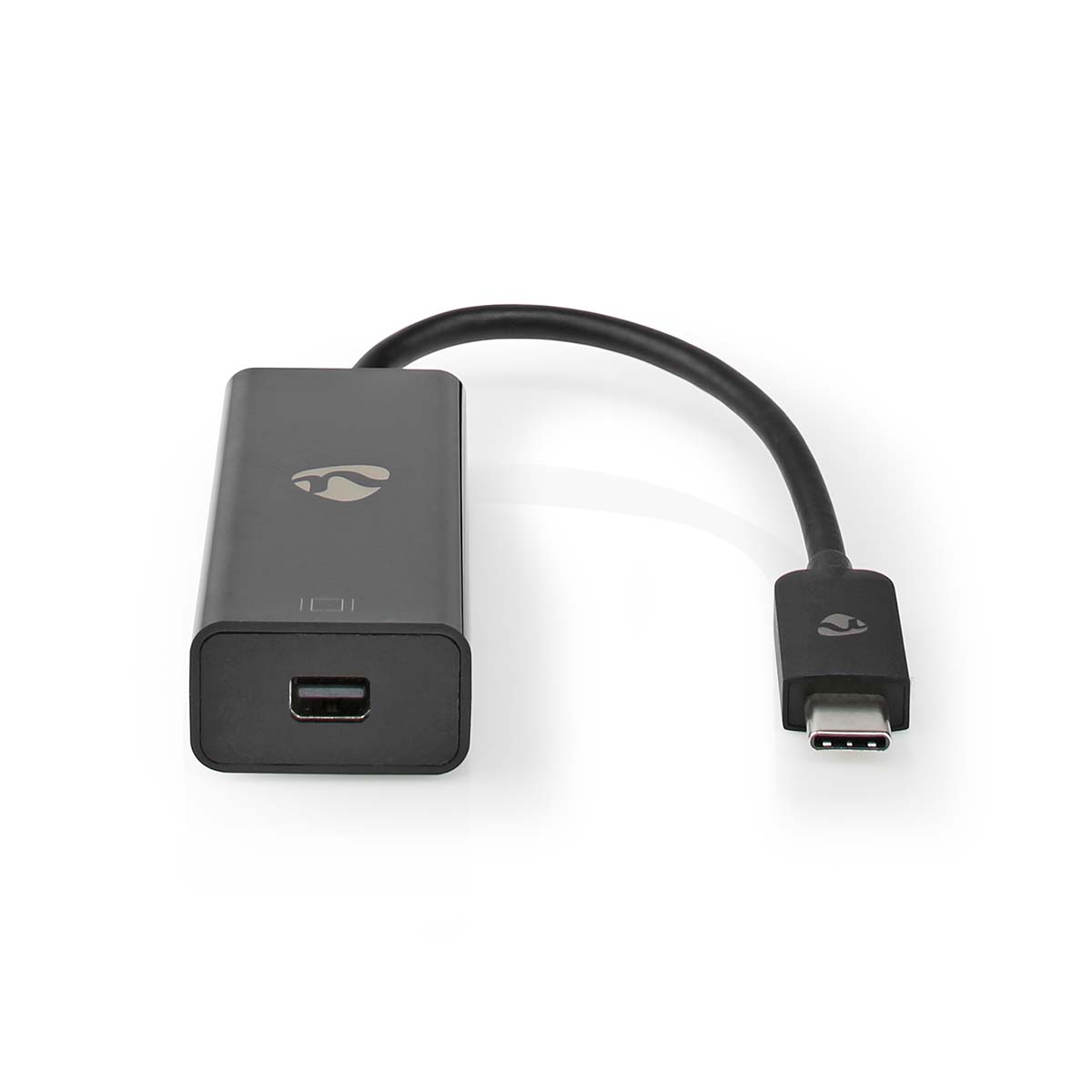 Nedis Adaptateur USB USB 3.2 Gen 1 USB-C Mâle Mini DisplayPort Femelle 0.2 m Rond Plaqué nickel PVC Noir Boîte