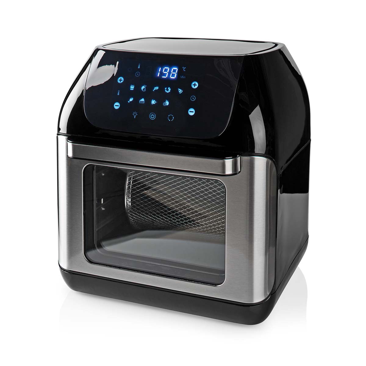 Nedis Air Fryer 12 l Minuteur: 60 min Nombre de programmes prédéfinis: 9 Numérique Noir