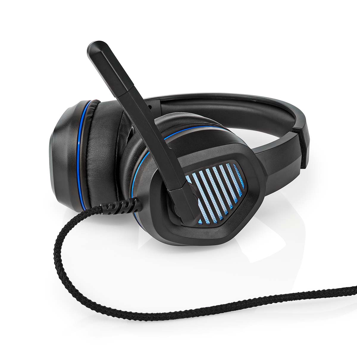 Nedis Casque de jeu Tour d'oreille Surround USB Type-A Rabattable Microphone 2.10 m LED