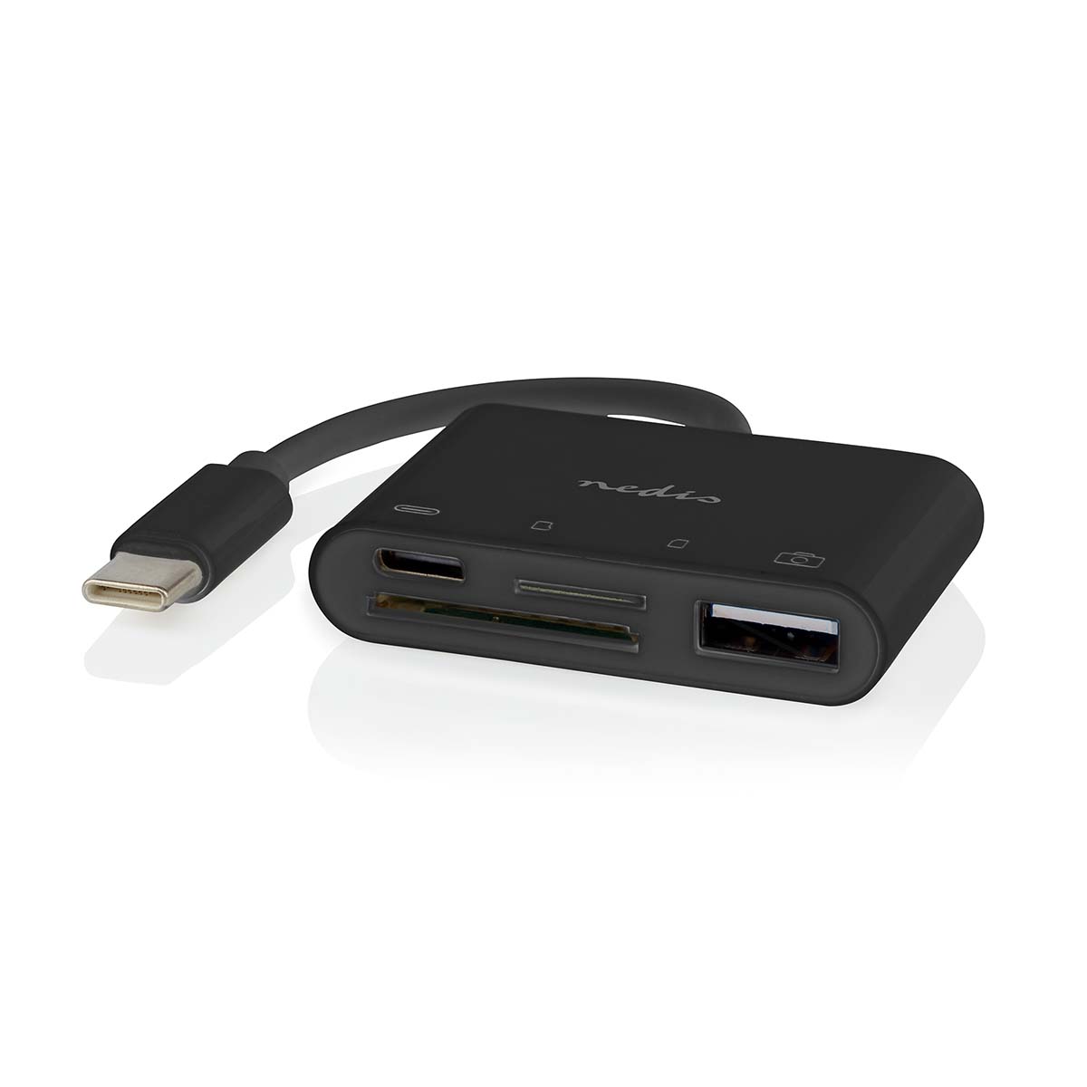 Nedis Hub USB 1x USB-C™ 1x USB A / 1x USB-C™ 4-Port port(s) USB 2.0 Alimenté par port USB SD & MicroSD