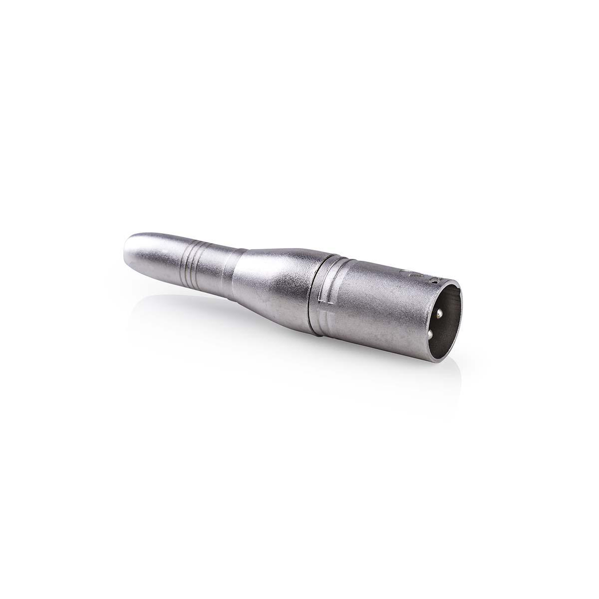 Nedis Adaptateur XLR XLR 3-Pin Mâle 6.35 mm Femelle Plaqué nickel Droit Métal Argent 10 pièces Boîte
