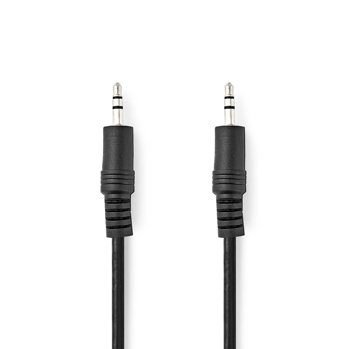 Nedis Câble audio stéréo 3.5 mm Mâle 3.5 mm Mâle Plaqué nickel 2.00 m Rond Noir Label