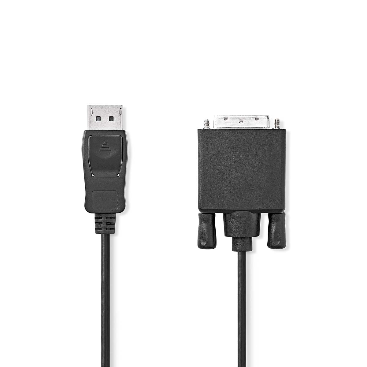 Nedis Câble Display Port DisplayPort Mâle DVI-D 24 + 1 broches mâle 1080p Plaqué nickel 2.00 m Rond PVC Noir Label