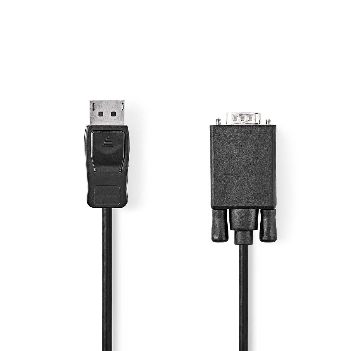 Nedis Câble VGA DisplayPort Mâle VGA Mâle Plaqué nickel Résolution maximale: 1080p 2.00 m Rond PVC Noir Label