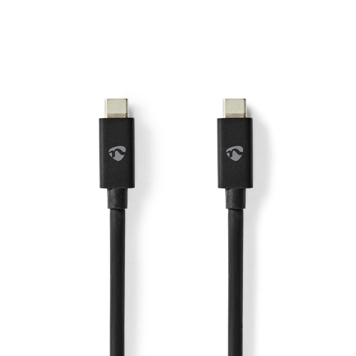 Nedis Câble USB USB 4.0 Gen 3x2 USB-C™ Mâle USB-C™ Mâle 240 W 8K@60Hz 40 Gbps Plaqué nickel 1.00 m Rond PVC Noir Label