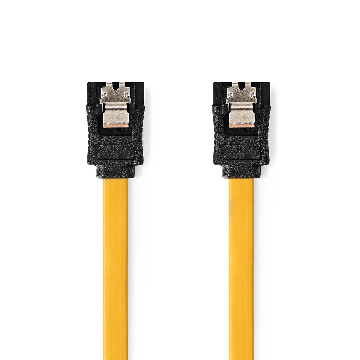 Nedis Câble SATA 6 Gbps SATA 7-Pin Femelle SATA 7-Pin Femelle Plaqué nickel 0.50 m Plat PVC Jaune Boîte