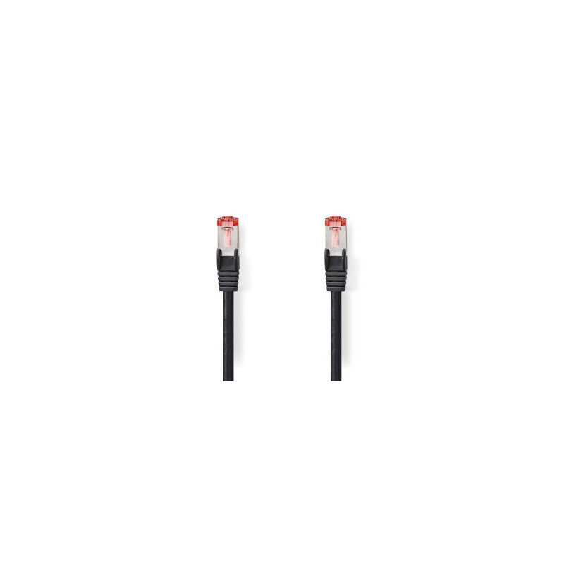 Nedis - Modèle du produit : Câble réseau CAT6 RJ45 Male RJ45 Male S/FTP 2.00 m Rond LSZH Noir Label