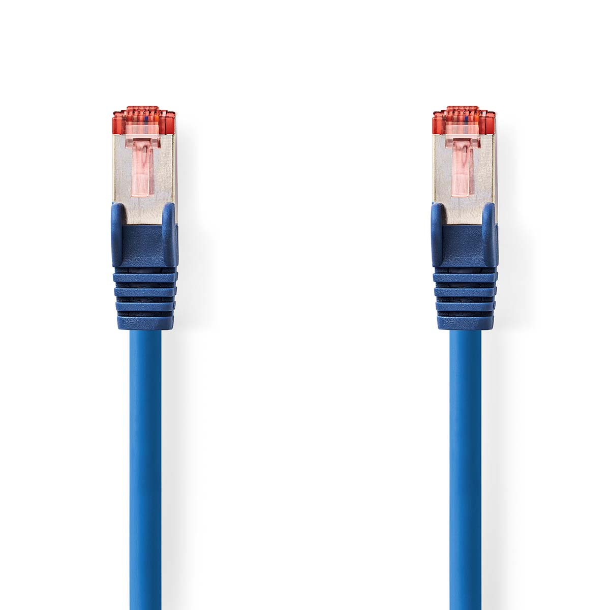 Nedis Nom : Câble réseau CAT6 RJ45 Male RJ45 Male S/FTP 0.50 m Rond LSZH Bleu Label