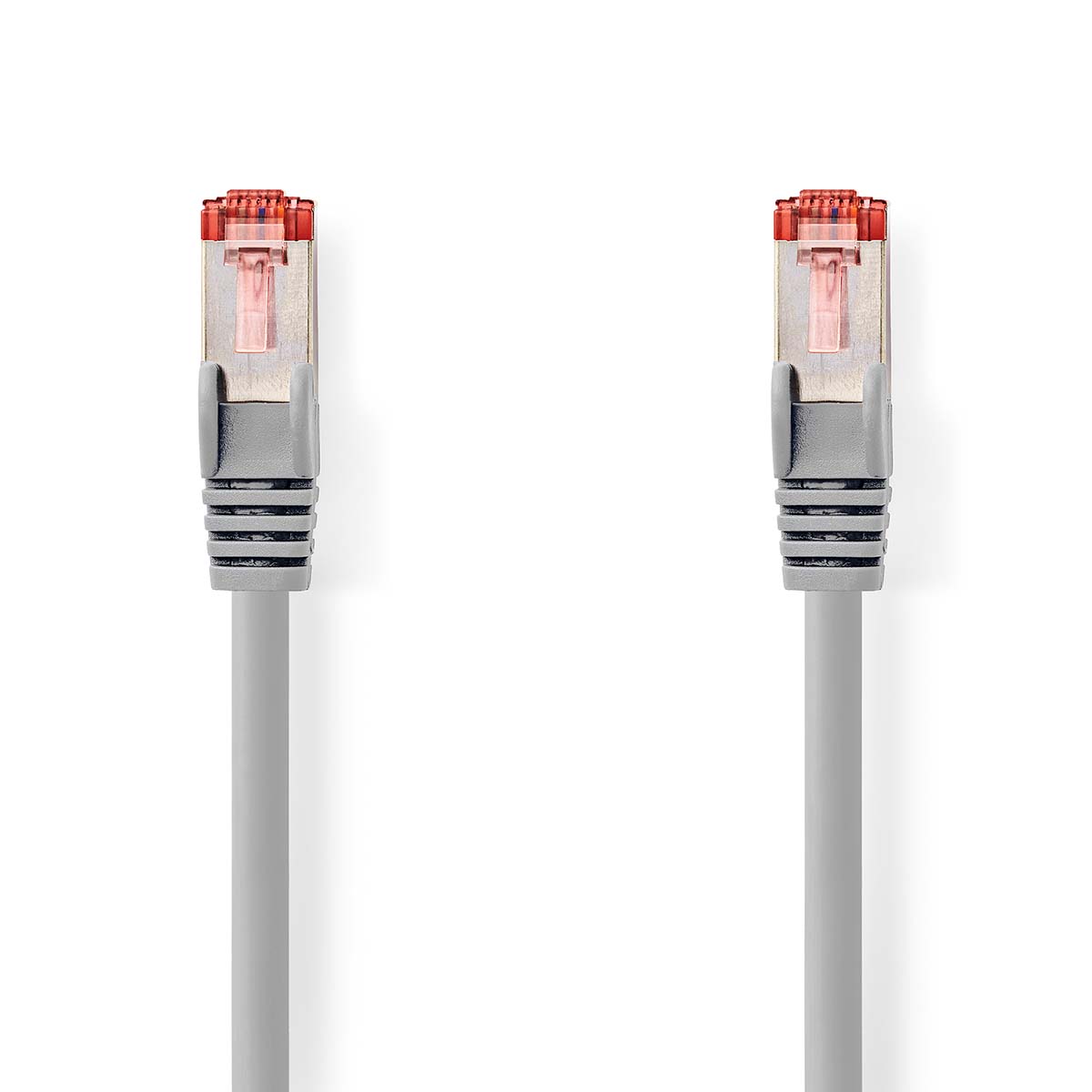 Nedis Câble réseau CAT6 RJ45 Male RJ45 Male S/FTP 15.0 m Rond LSZH Gris Label
