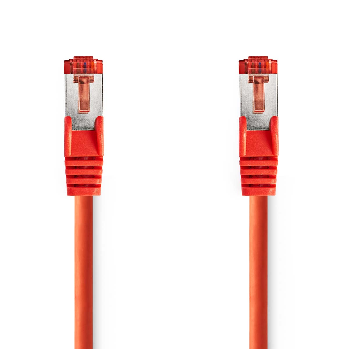 Nedis Câble réseau CAT6 RJ45 Male RJ45 Male S/FTP 0.50 m Rond LSZH Rouge Label