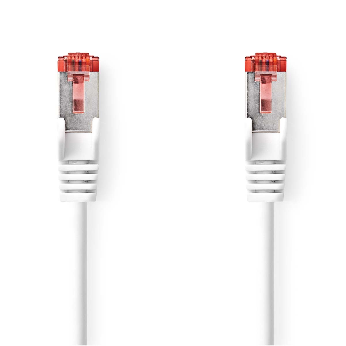 Nedis Câble réseau CAT6 RJ45 Male RJ45 Male S/FTP 2.00 m Rond LSZH Blanc Label