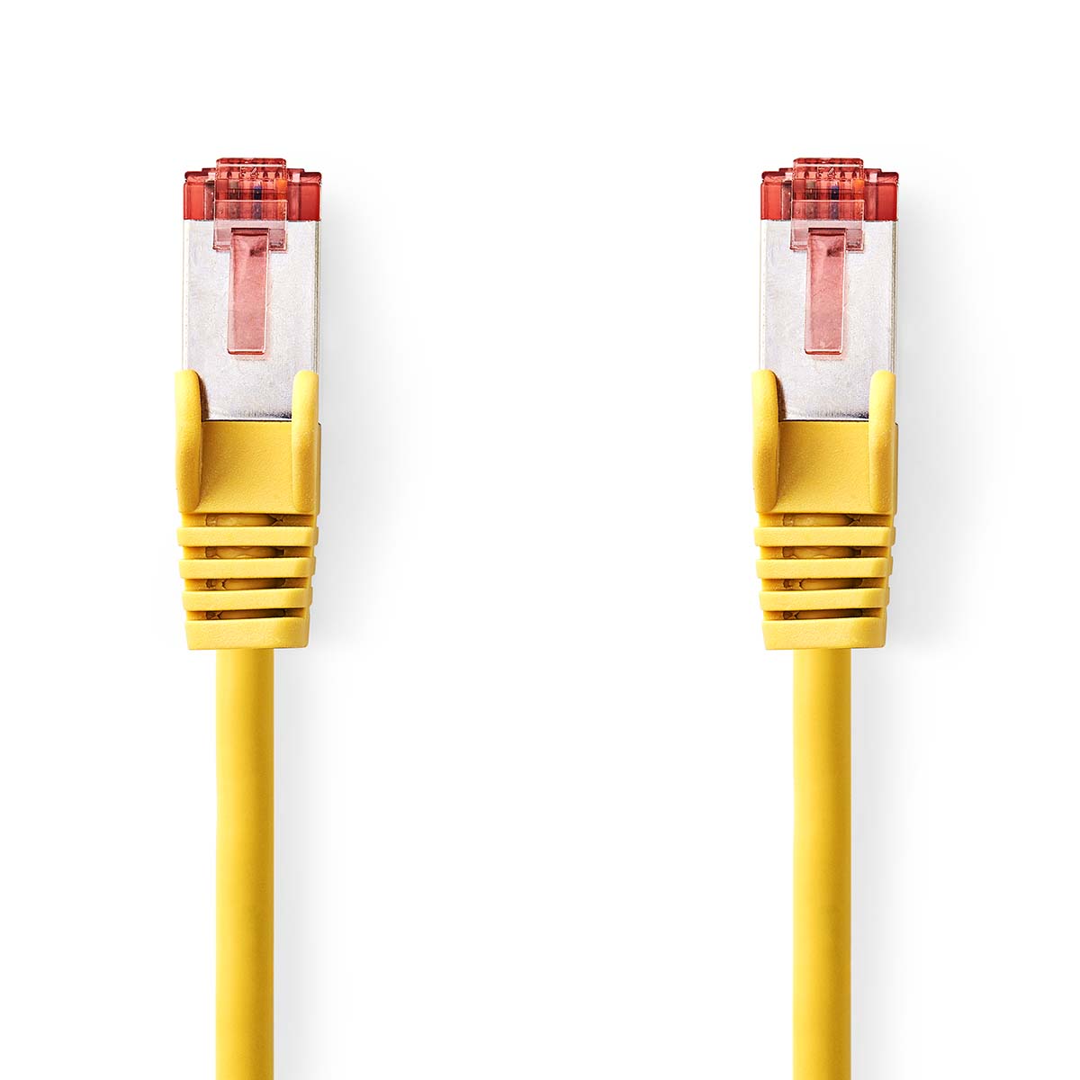 Nedis Câble réseau CAT6 RJ45 Male RJ45 Male S/FTP 0.25 m Rond LSZH Jaune Label