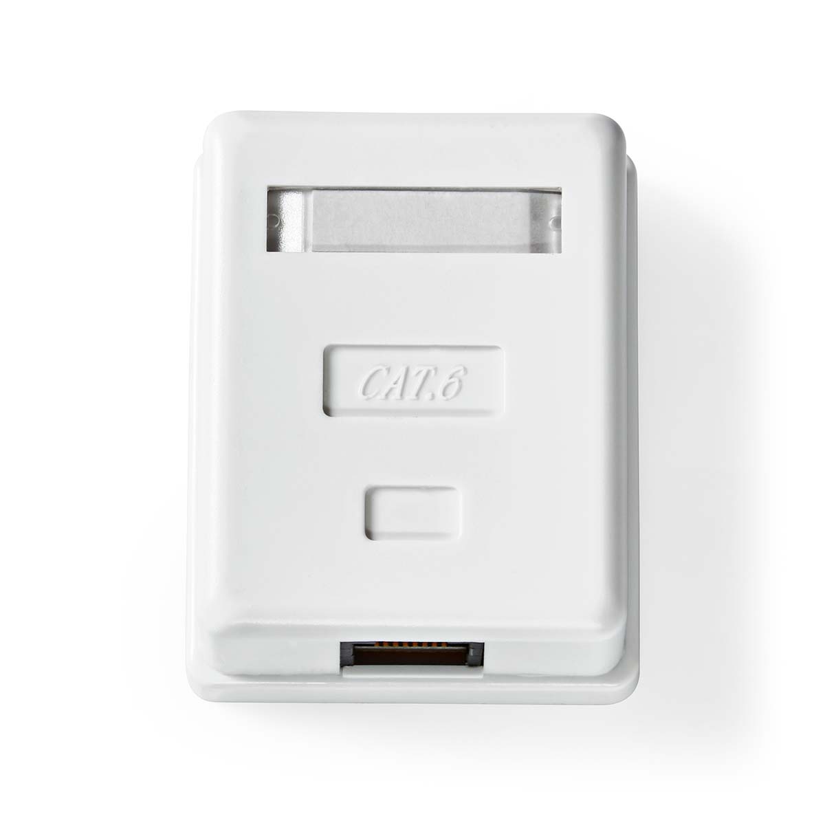 Nedis Boîte murale réseau Sur le mur 1-Port port(s) UTP CAT6 Droit Femelle Plaqué or ABS Blanc Boîte