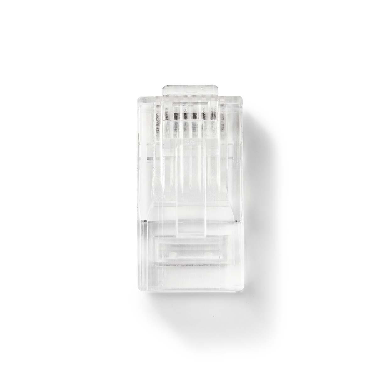 Nedis Connecteur RJ45 RJ45 Pass Through Solide UTP CAT5 Droit Plaqué or 10 pièces PVC Transparent Boîte