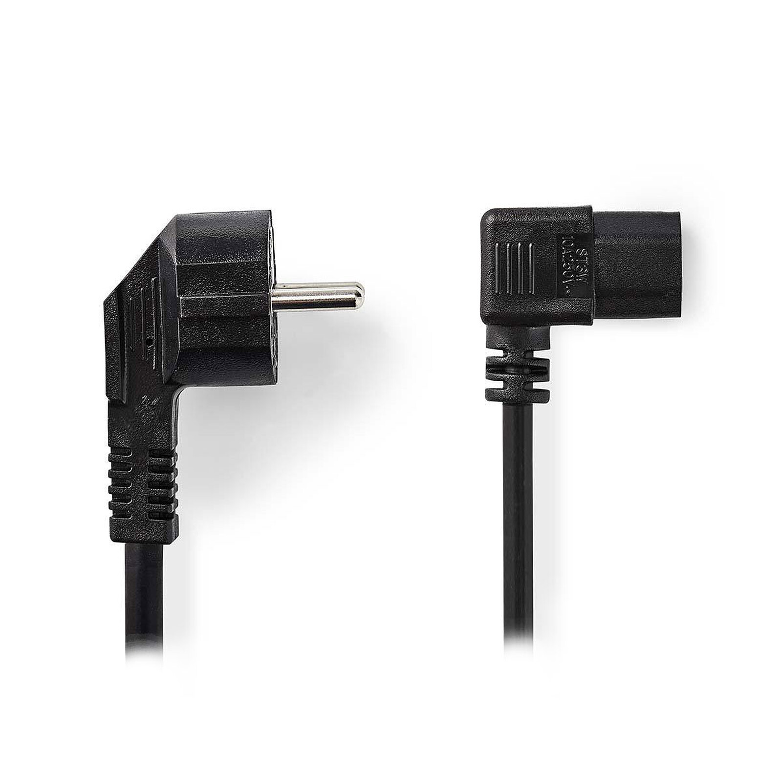 Nedis Modèle du produit : Câble d'alimentation coudé pour PC, moniteur et onduleur noir