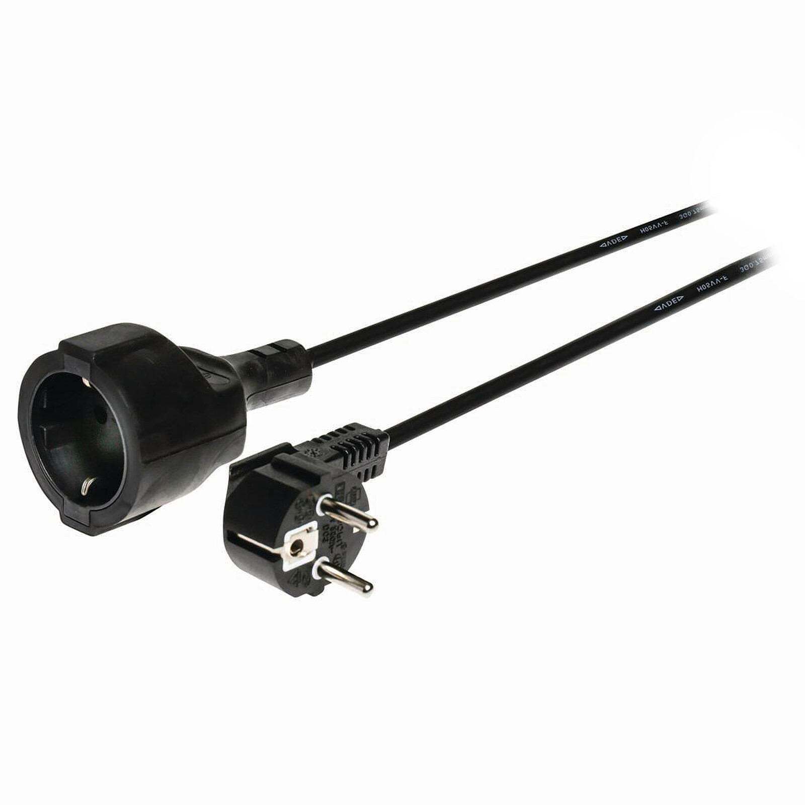 Nedis Modèle du produit : Rallonge électrique coudée noire