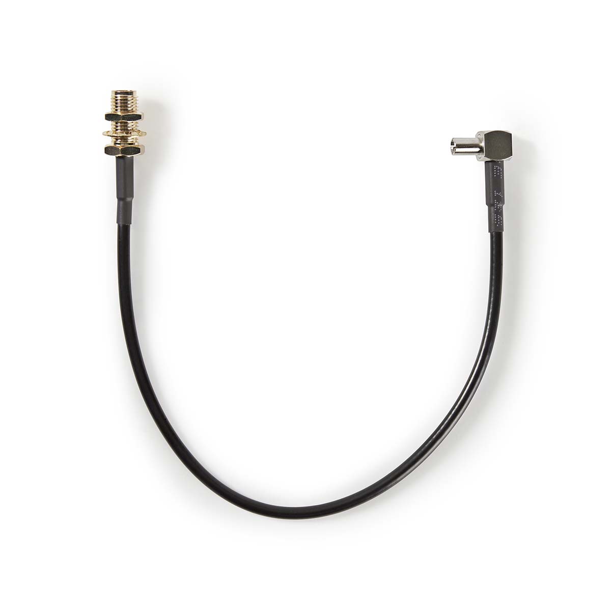 Nedis Câble d'antenne SMA femelle TS9 Plaqué or 50 Ohm Blindé simple 0.20 m Rond PVC Noir Boîte