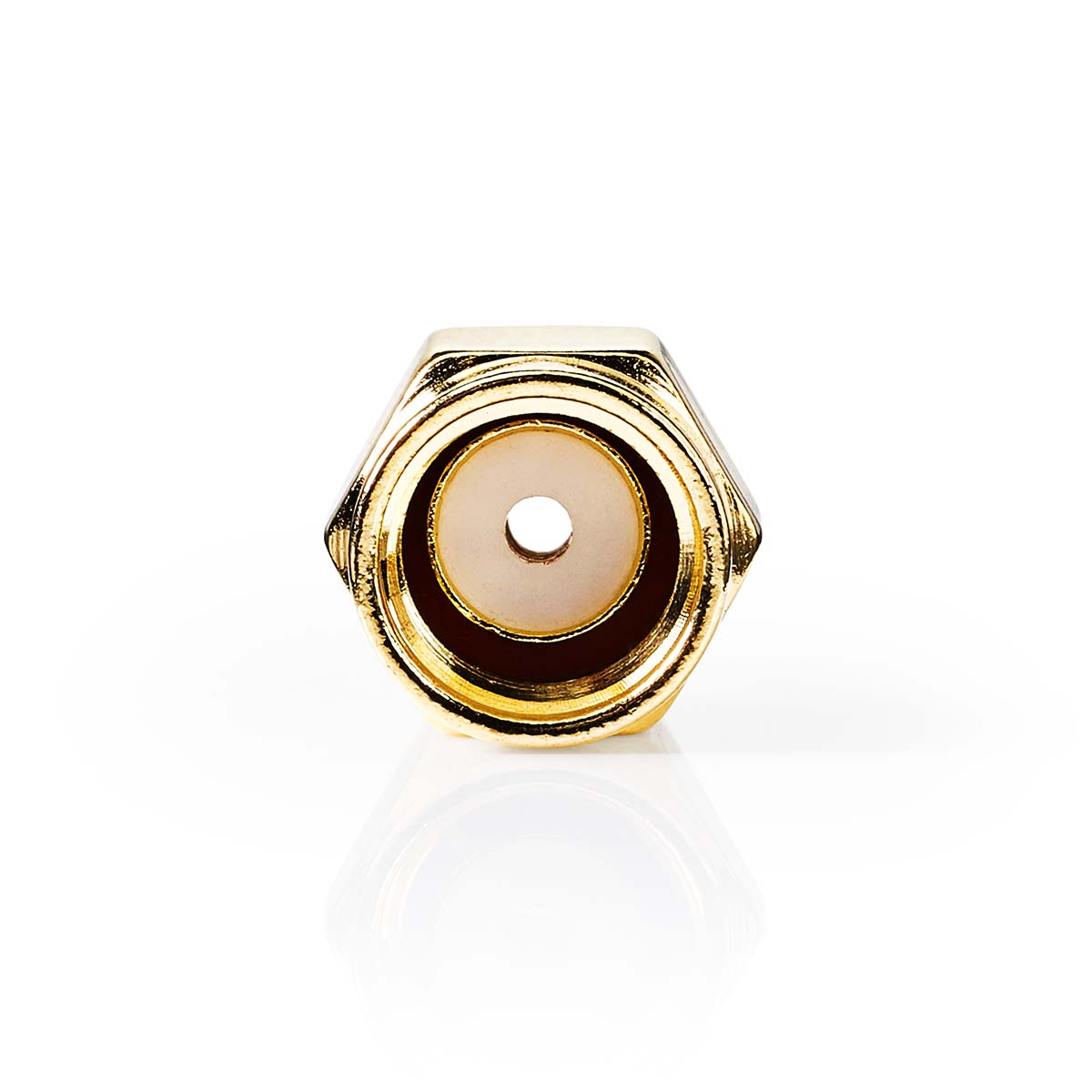 Nedis Prise Péritel Droit Mâle Plaqué or 50 Ohm Ondulation Diamètre d'entrée de câble: 2.55 mm Métal Or 2 pièces Boîte